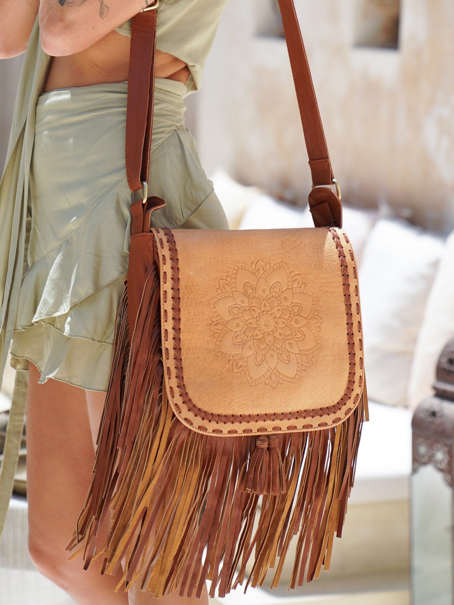 Leather Boho Handcrafted Crossbody Purse, Western Bag, Festival Bag