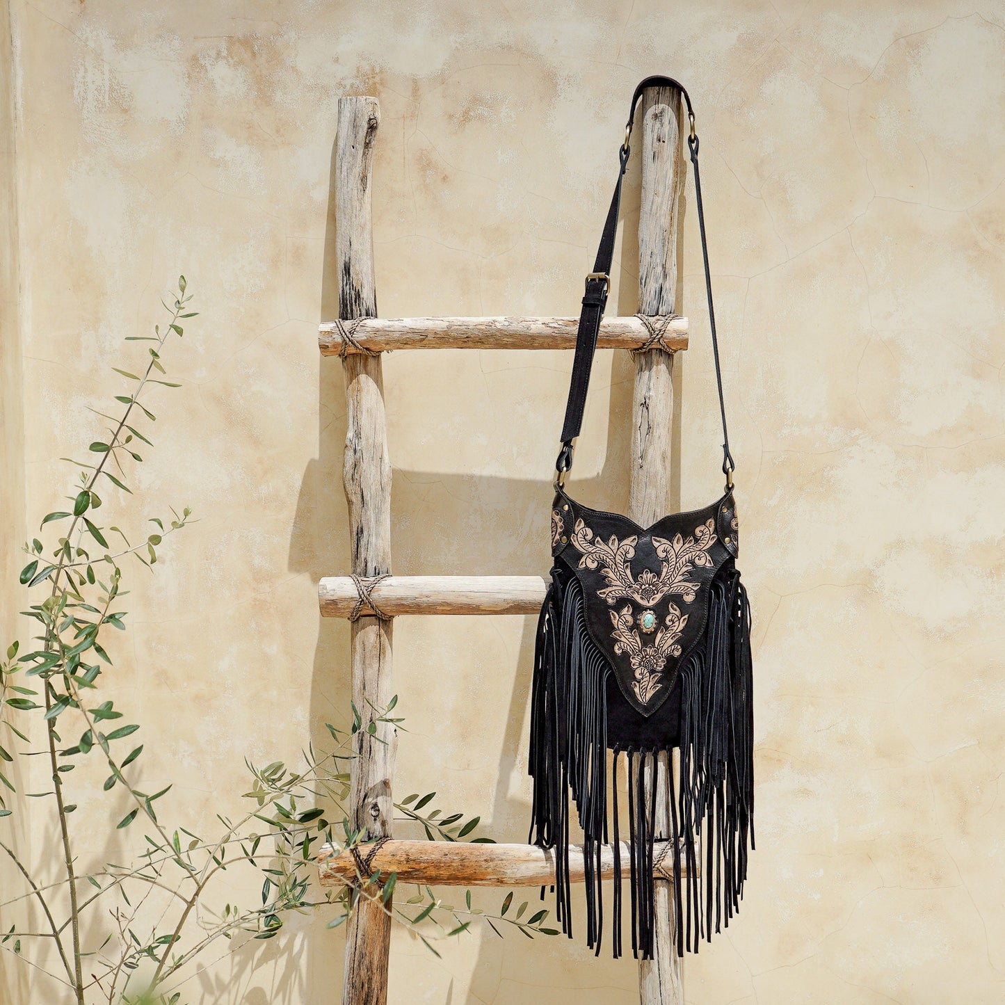 Cross Body Bag, Leather Fringe Purse, Suede Leather Fringe Bag